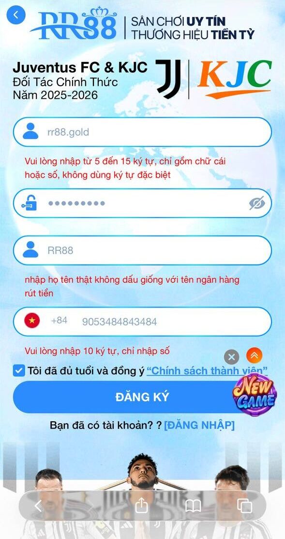RR88 🏆 Link Trang Chủ RR88.COM Đăng Ký Thưởng +88K 🎉 19 Kiểm tra thông tin xác nhận đủ tuổi và đồng ý chính sách thành viên RR88