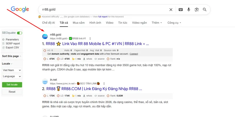 RR88 🏆 Link Trang Chủ RR88.COM Đăng Ký Thưởng +88K 🎉 20 Seacrh rr88.gold tại google chrome